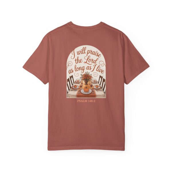 Model of I Will Praise the Lord as Long as I Live Christian T-Shirt - Psalm 146:2 Thanksgiving Tee 64