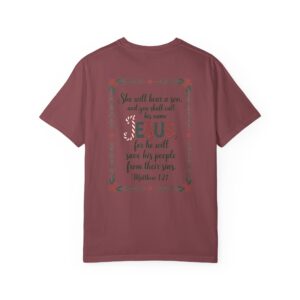You Shall Call His Name Jesus Christian T-Shirt - Matthew 1:21 - Image 21