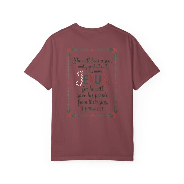 Model of You Shall Call His Name Jesus Christian T-Shirt - Matthew 1:21 40