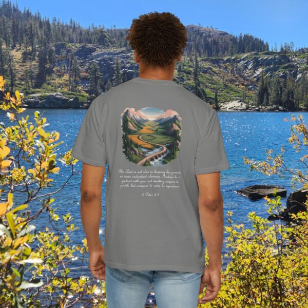 The Lord is Not Slow in Keeping His Promises Christian T-Shirt - 2 Peter 3:9 45 Model of The Lord is Not Slow in Keeping His Promises Christian T-Shirt - 2 Peter 3:9 44