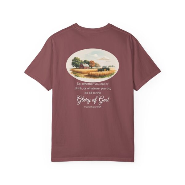 Model of Christian Farmer T-Shirt 1 Corinthians 10:31 - Do All to the Glory of God 14