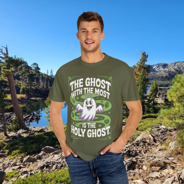 Model of Halloween Christian T-Shirt - The Holy Ghost with The Most Funny Tee 1