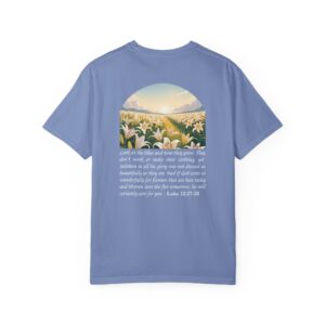 Look at the Lilies and How They Grow Christian T-Shirt - Luke 12:27-28 - Image 18