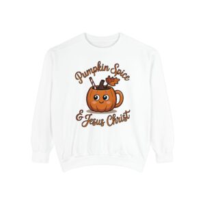 Pumpkin Spice and Jesus Christ Fall Christian Sweatshirt - Image 6
