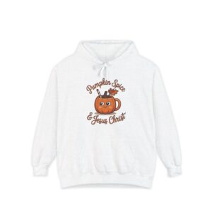 Pumpkin Spice and Jesus Christ Christian Hoodie - Unisex - Image 3