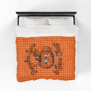 Pumpkin Spice and Jesus Christ Velveteen Blanket - Image 6