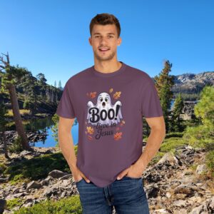 Boo-lieve in Jesus Adorable Ghost Christian T-Shirt - Image 42