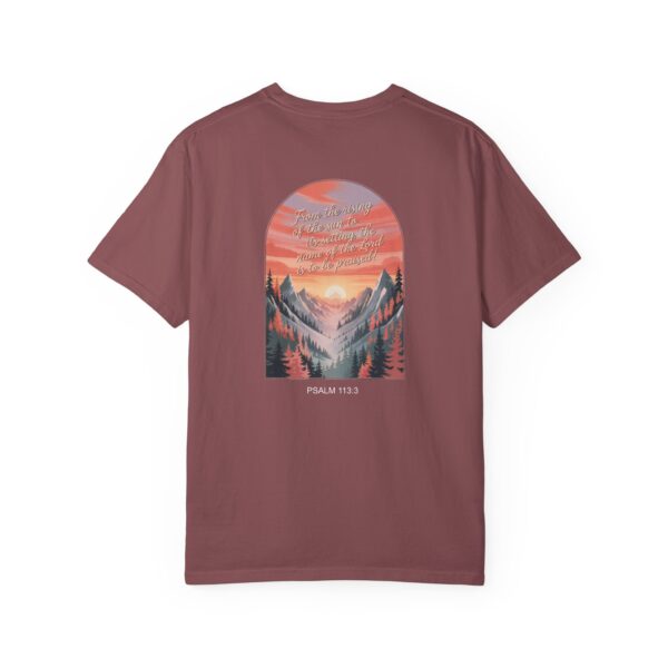 Model of From the Rising of the Sun to Its Setting Praise the Lord Christian T-Shirt - Psalm 113:3 4