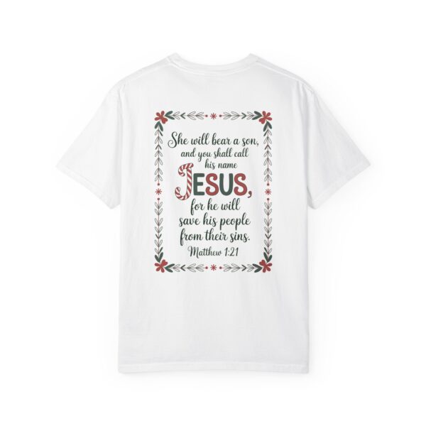 Model of You Shall Call His Name Jesus Christian T-Shirt - Matthew 1:21 10