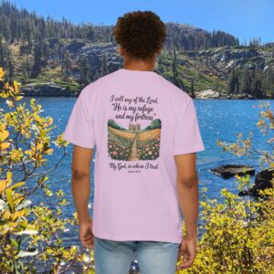 The Lord is My Refuge Christian T-Shirt - Psalm 91:2 - Image 29