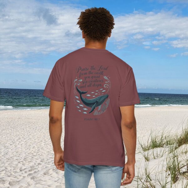 Model of Praise the Lord from the Earth Christian T-Shirt - Psalm 148:7 6