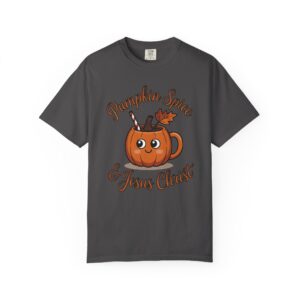 Pumpkin Spice & Jesus Christ Fall Christian T-Shirt - Image 28