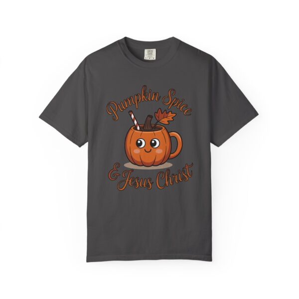 Model of Pumpkin Spice & Jesus Christ Fall Christian T-Shirt 54