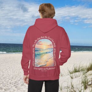 The Day the Lord Has Made Christian Hoodie - Comfort Colors Beach Sunset Psalm 118:24 Christian Sweatshirt - Image 23