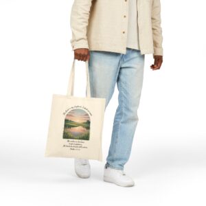 The Lord is My Shepherd Christian Tote Bag - Psalm 23:1-2 21 The Lord is My Shepherd Christian Tote Bag - Psalm 23:1-2 - Image 4