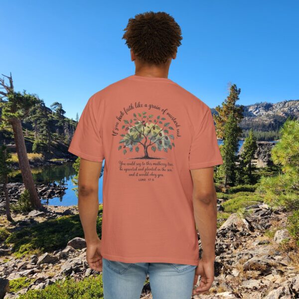 Model of Faith Like a Grain of Mustard Seed Christian T-Shirt - Luke 17:6 8