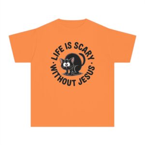 Life is Scary Youth Midweight Tee - Image 2