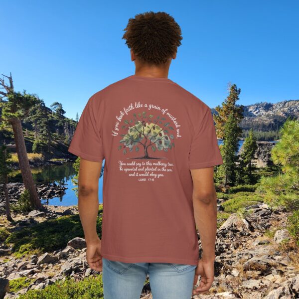 Model of Faith Like a Grain of Mustard Seed Christian T-Shirt - Luke 17:6 62