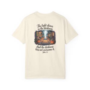 Halloween The Light Shines in the Darkness Christian Shirt - John 1:5 - Image 12