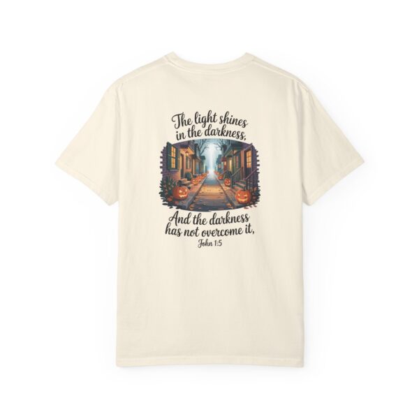 Model of Halloween The Light Shines in the Darkness Christian Shirt - John 1:5 22
