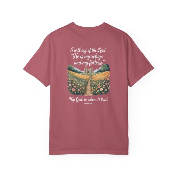 Model of The Lord is My Refuge Christian T-Shirt - Psalm 91:2 70