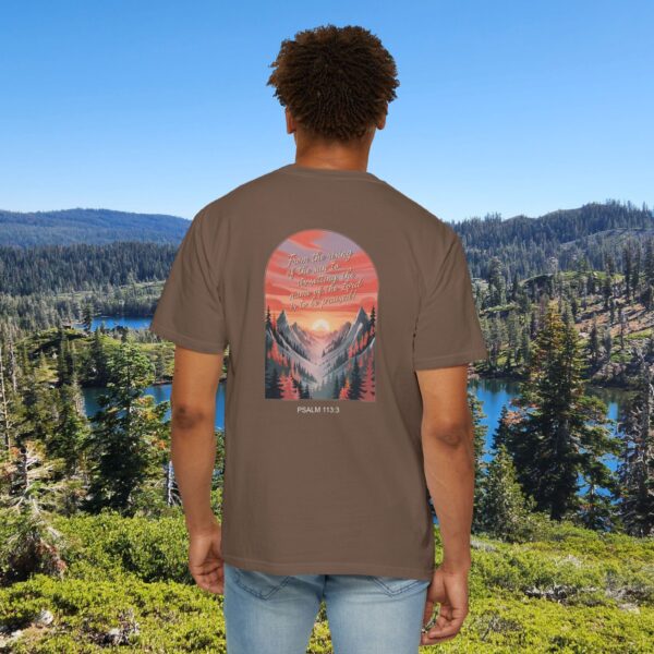 Model of From the Rising of the Sun to Its Setting Praise the Lord Christian T-Shirt - Psalm 113:3 18