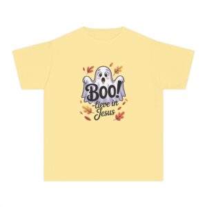 Boo-lieve in Jesus Kids Tee – Fall Christian Shirt Sizes XS to XL - Image 8