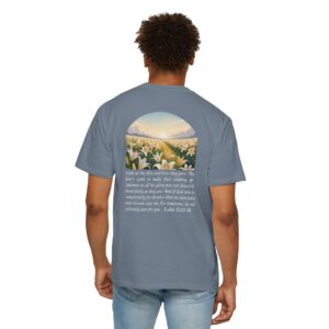 Look at the Lilies and How They Grow Christian T-Shirt - Luke 12:27-28 - Image 20