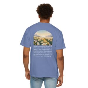 Look at the Lilies and How They Grow Christian T-Shirt - Luke 12:27-28 - Image 17