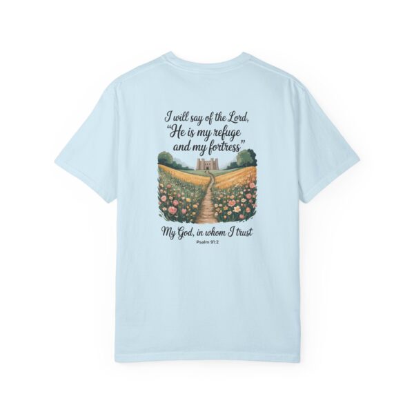 Model of The Lord is My Refuge Christian T-Shirt - Psalm 91:2 34