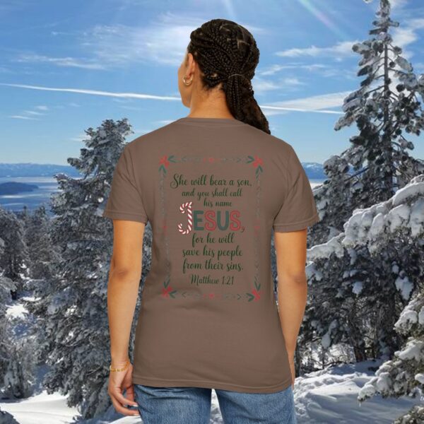 Model of You Shall Call His Name Jesus Christian T-Shirt - Matthew 1:21 18
