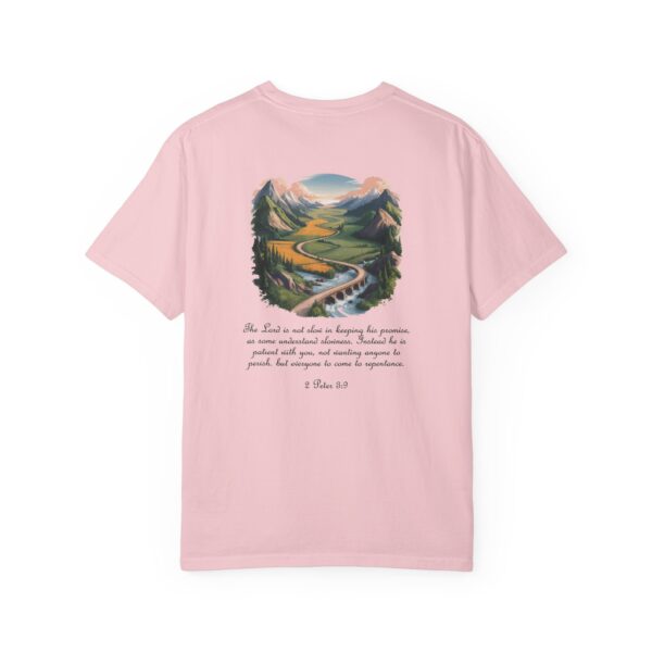 The Lord is Not Slow in Keeping His Promises Christian T-Shirt - 2 Peter 3:9 53 Model of The Lord is Not Slow in Keeping His Promises Christian T-Shirt - 2 Peter 3:9 52