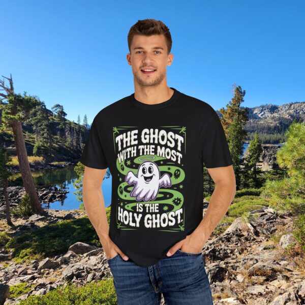 Model of Halloween Christian T-Shirt - The Holy Ghost with The Most Funny Tee 18