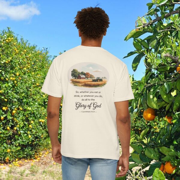 Model of Christian Farmer T-Shirt 1 Corinthians 10:31 - Do All to the Glory of God 16