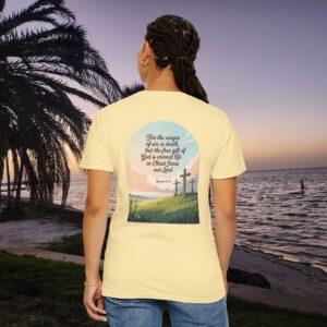 Free Gift of God is Eternal Life Christian T-Shirt - Romans 6:23 - Image 11