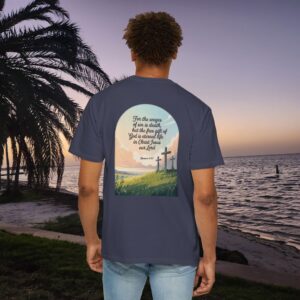 Free Gift of God is Eternal Life Christian T-Shirt - Romans 6:23 - Image 25