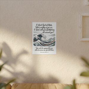 Rule the Raging of the Sea Canvas Christian Wall Art - Psalm 89:8-9 - Image 3