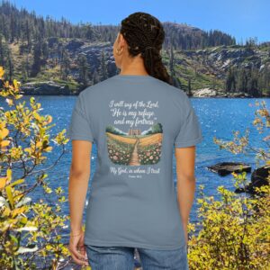 The Lord is My Refuge Christian T-Shirt - Psalm 91:2 - Image 25