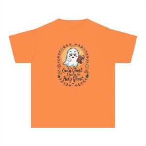 The Only Ghost I Need is the Holy Ghost Kids Christian T-Shirt - Image 6