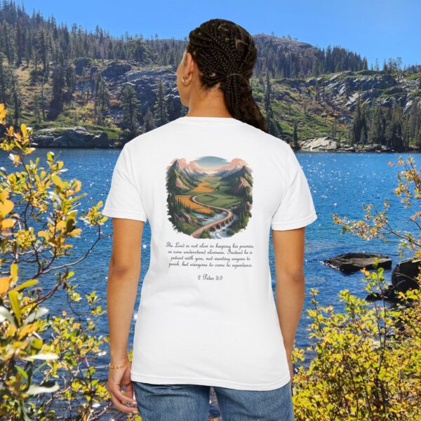 The Lord is Not Slow in Keeping His Promises Christian T-Shirt - 2 Peter 3:9 7 Model of The Lord is Not Slow in Keeping His Promises Christian T-Shirt - 2 Peter 3:9 6