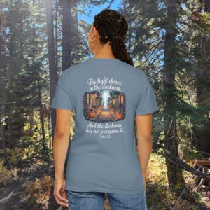 Halloween The Light Shines in the Darkness Christian Shirt - John 1:5 - Image 23