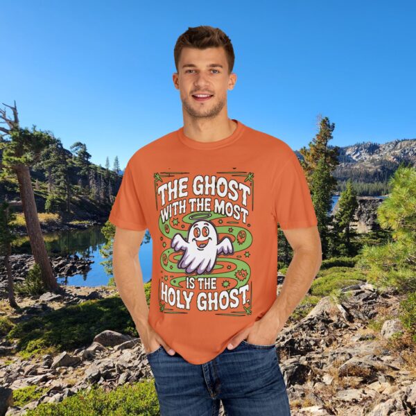 Model of Halloween Christian T-Shirt - The Holy Ghost with The Most Funny Tee 10