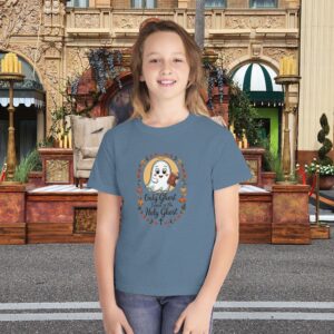 The Only Ghost I Need is the Holy Ghost Kids Christian T-Shirt - Image 9