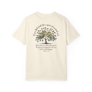 Faith Like a Grain of Mustard Seed Christian T-Shirt - Luke 17:6 - Image 9