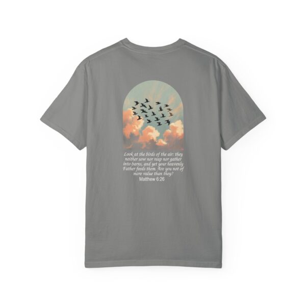 Look at the Birds of the Air Christian T-Shirt - Matthew 6:26 35 Model of Look at the Birds of the Air Christian T-Shirt - Matthew 6:26 34