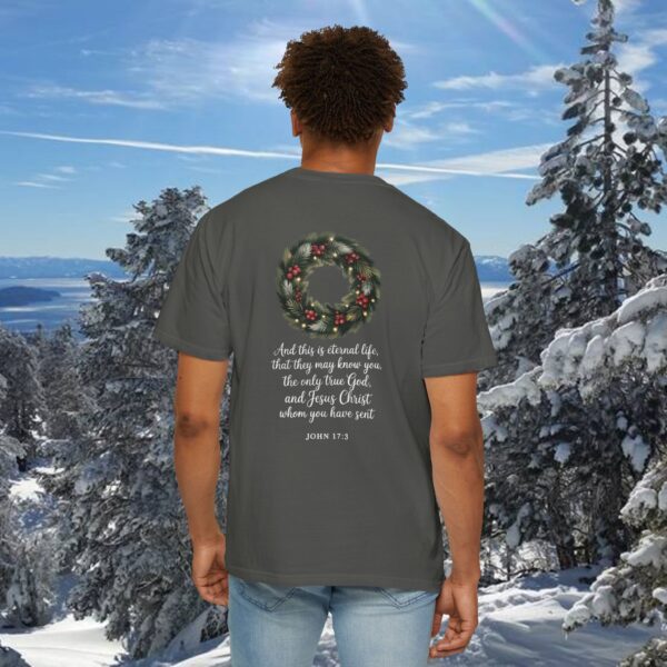 Model of They May Know You Christian T-Shirt - John 17:3 18