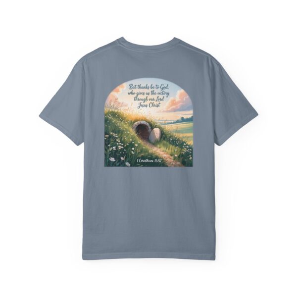 Model of Thanks Be to God Christian T-Shirt - 1 Corinthians 15:57 40