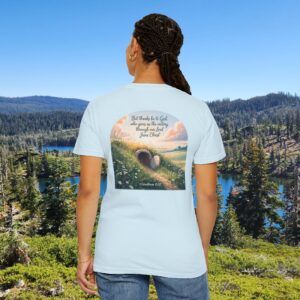 Thanks Be to God Christian T-Shirt - 1 Corinthians 15:57 - Image 13