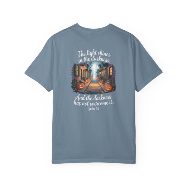 Model of Halloween The Light Shines in the Darkness Christian Shirt - John 1:5 46