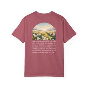 Look at the Lilies and How They Grow Christian T-Shirt - Luke 12:27-28 - Image 33